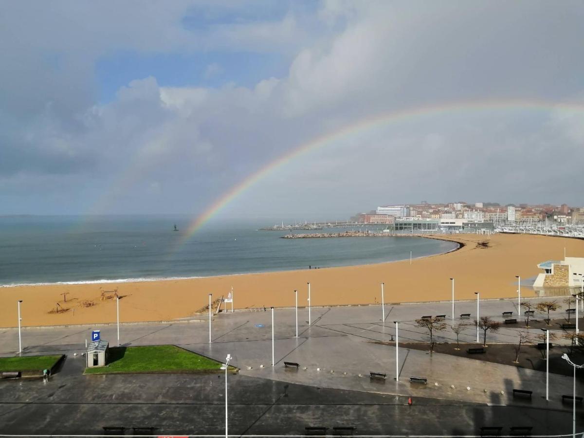 Appartamento El Sexto De La Playa + Parking Gratis Gijón Esterno foto